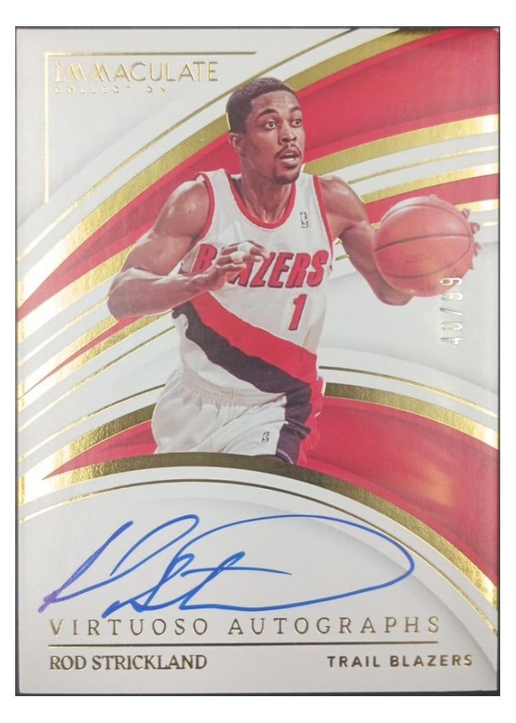 2022-23 Panini Immaculate Collection Virtuoso Autographs Rod Strickland #VA-ROD card