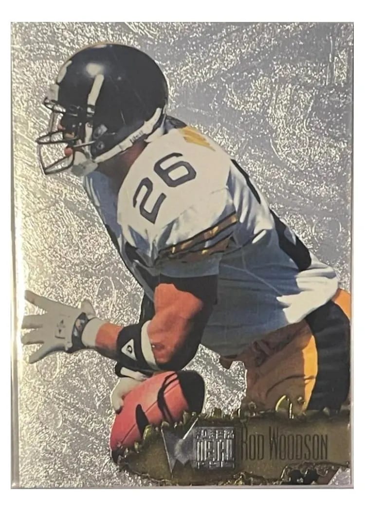 1996 Fleer Metal Rod Woodson #100PM card