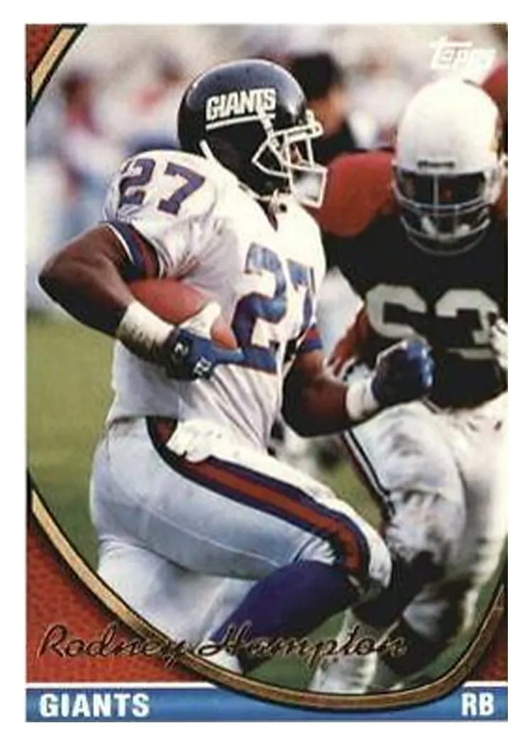 1994 Topps Rodney Hampton #5 card