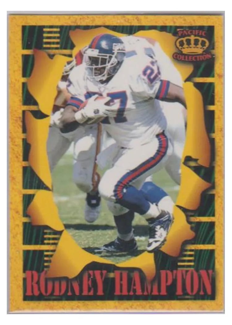 1996 Pacific Invincible Smash Mouth Rodney Hampton #SM115 card
