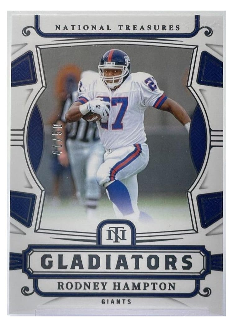 2024 Panini National Treasures Gladiators Rodney Hampton #25