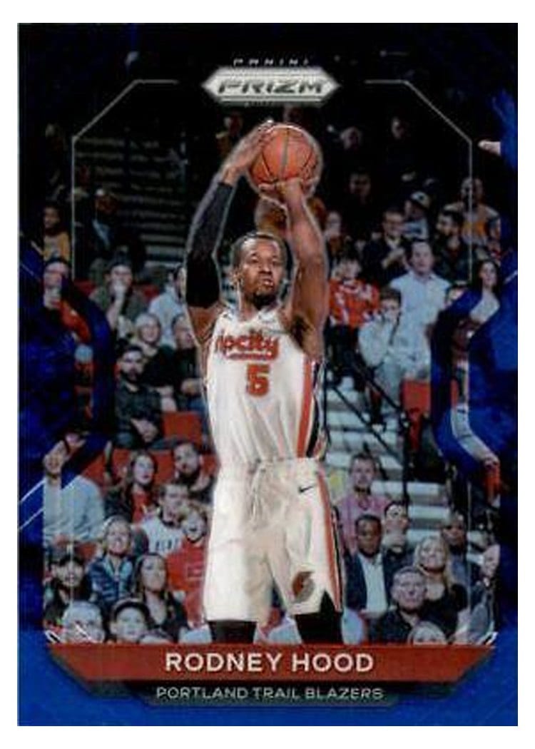2020-21 Panini Prizm Base Set Rodney Hood Blue Ice Prizm #203 card