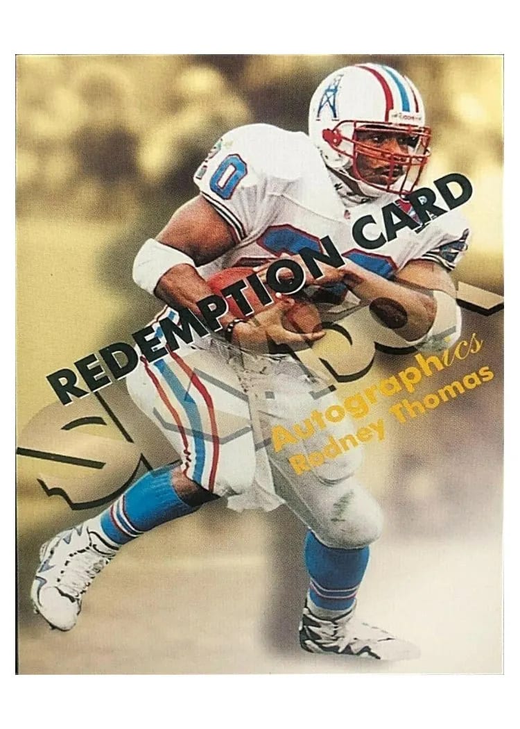 1998 Skybox Premium Autographics Rodney Thomas card