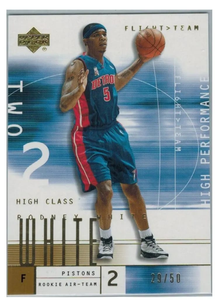 2001 Upper Deck Flight Team Rodney White #134 card