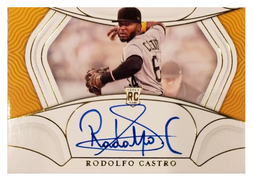 2022 Panini National Treasures Rookie Signature Jumbo Material Booklet Rodolfo Castro #RSJMB-RC card