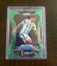 2022 Panini Prizm World Cup Rodrigo de Paul Green #12 card