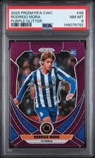 2025 Panini Prizm FIFA Club World Cup Rodrigo Mora Purple Glitter #98 card
