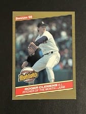1986 Donruss Highlights Roger Clemens Highlights In White #18 card