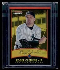 2001 Bowman Chrome Gold Roger Clemens Gold Refractor #69 card