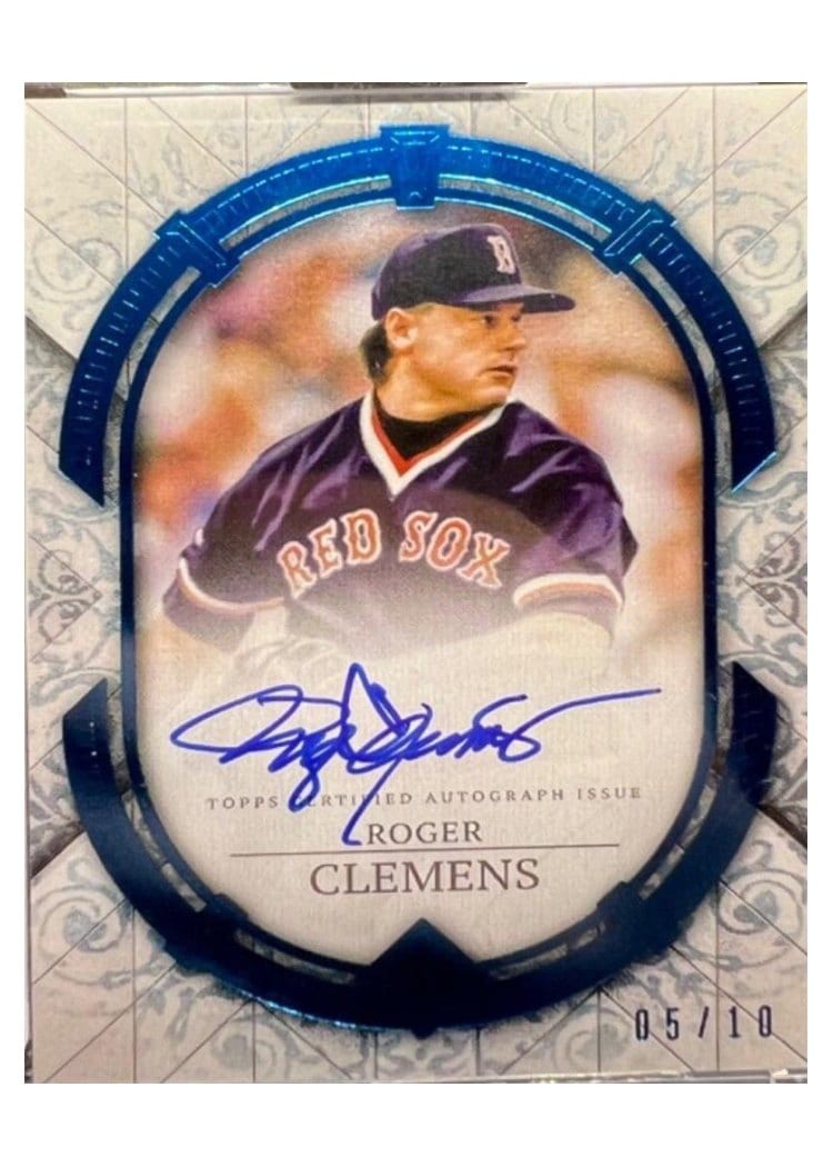 2024 Topps Transcendent Collection Autographs Roger Clemens Blue #TCA-RC card