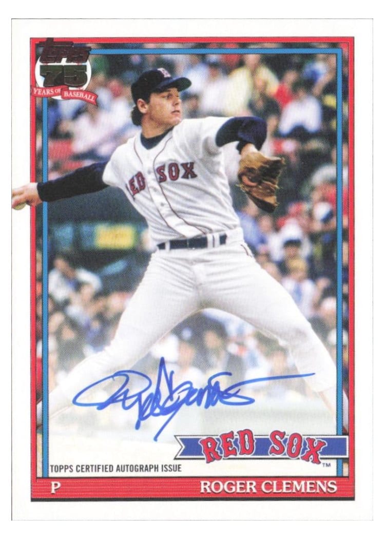 2026 Topps 1991 Topps Autographs Roger Clemens #91A-RCL card