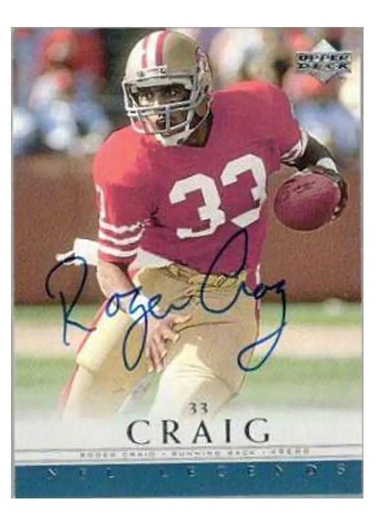 2000 Upper Deck Legends Autographs Roger Craig card