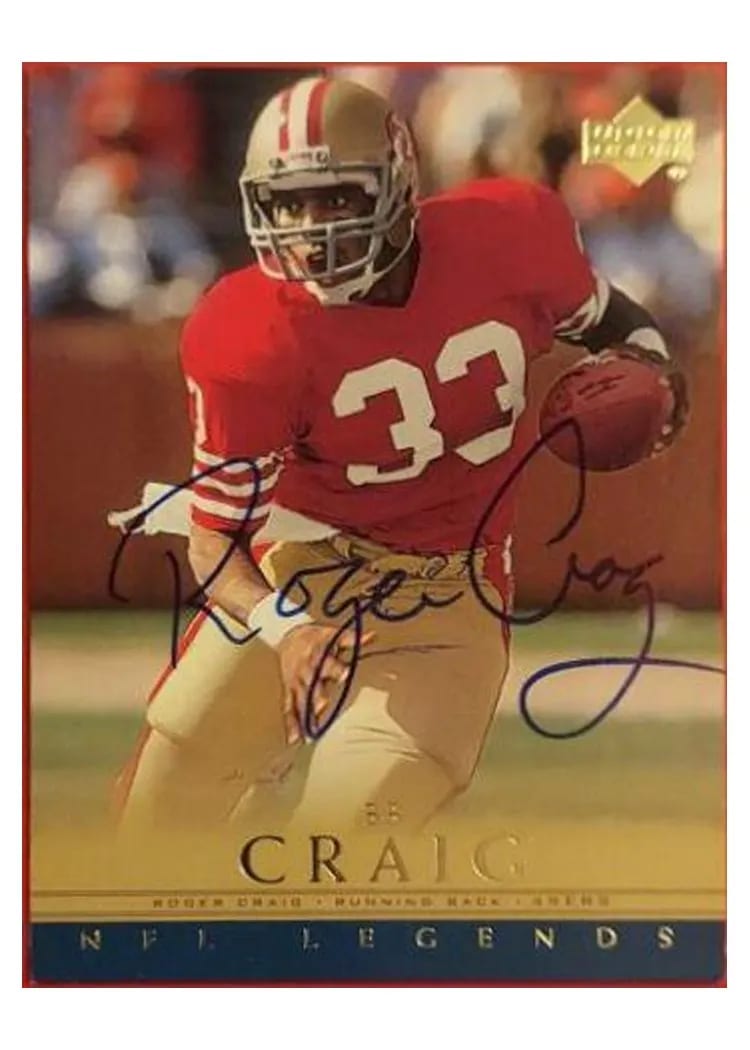 2000 Upper Deck Legends Autographs Roger Craig card
