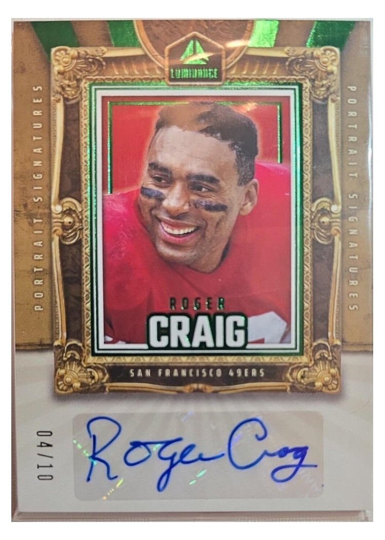 2024 Panini Luminance Portrait Signatures Roger Craig #PS-RCG card