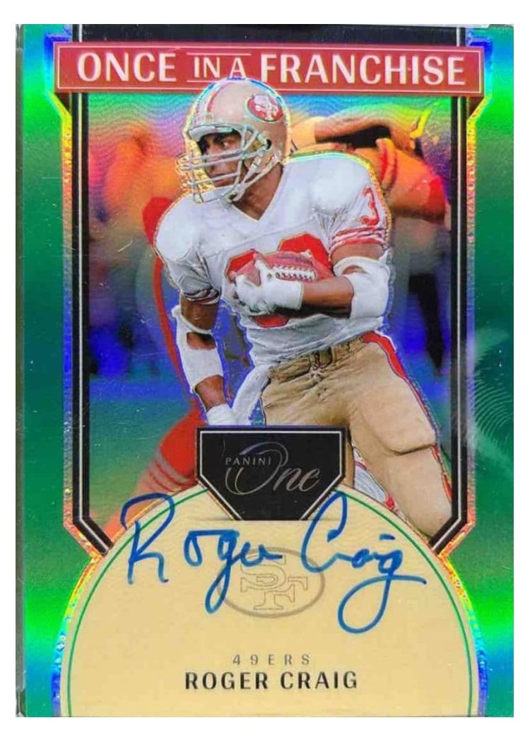 2024 Panini One Once in a Franchise Autographs Roger Craig #358 card