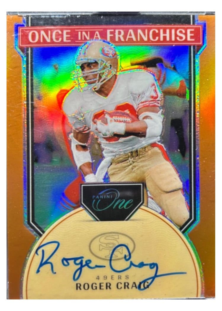 2024 Panini One Once in a Franchise Autographs Roger Craig #358 card