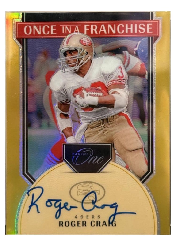 2024 Panini One Once in a Franchise Autographs Roger Craig #358 card