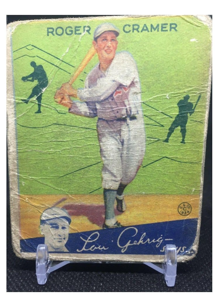 1934 Goudey Roger Cramer #25 card