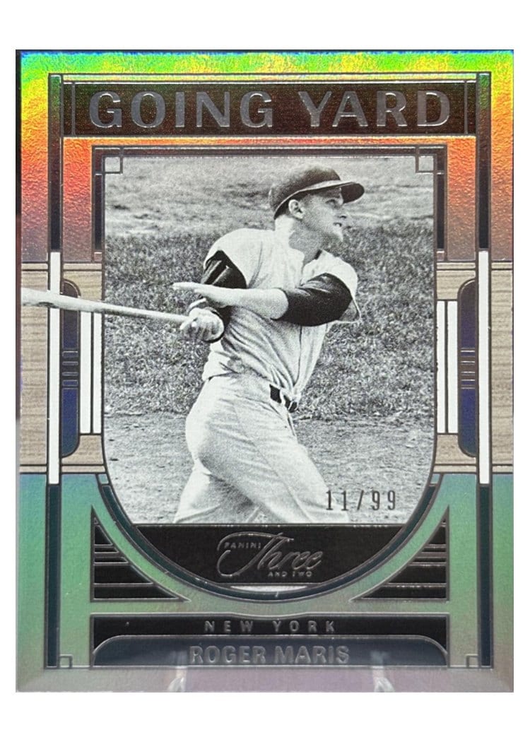 2024 Panini Three and Two Going Yard Roger Maris #8 card
