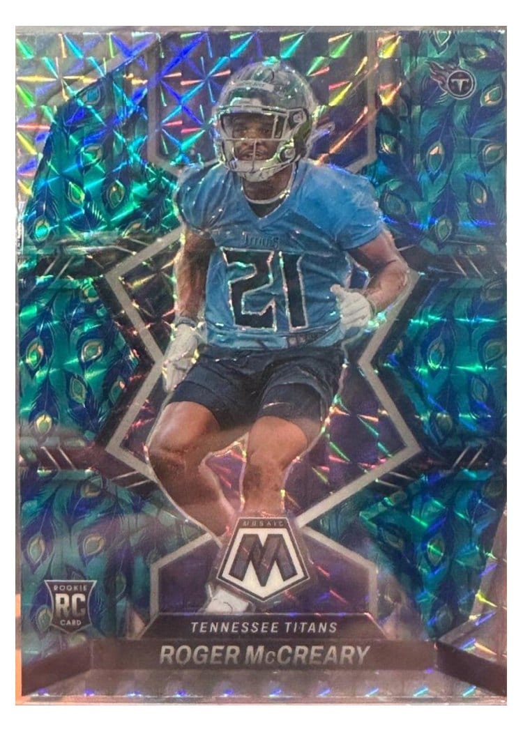 2022 Panini Mosaic Base Set Roger McCreary Choice Peacock #381 card