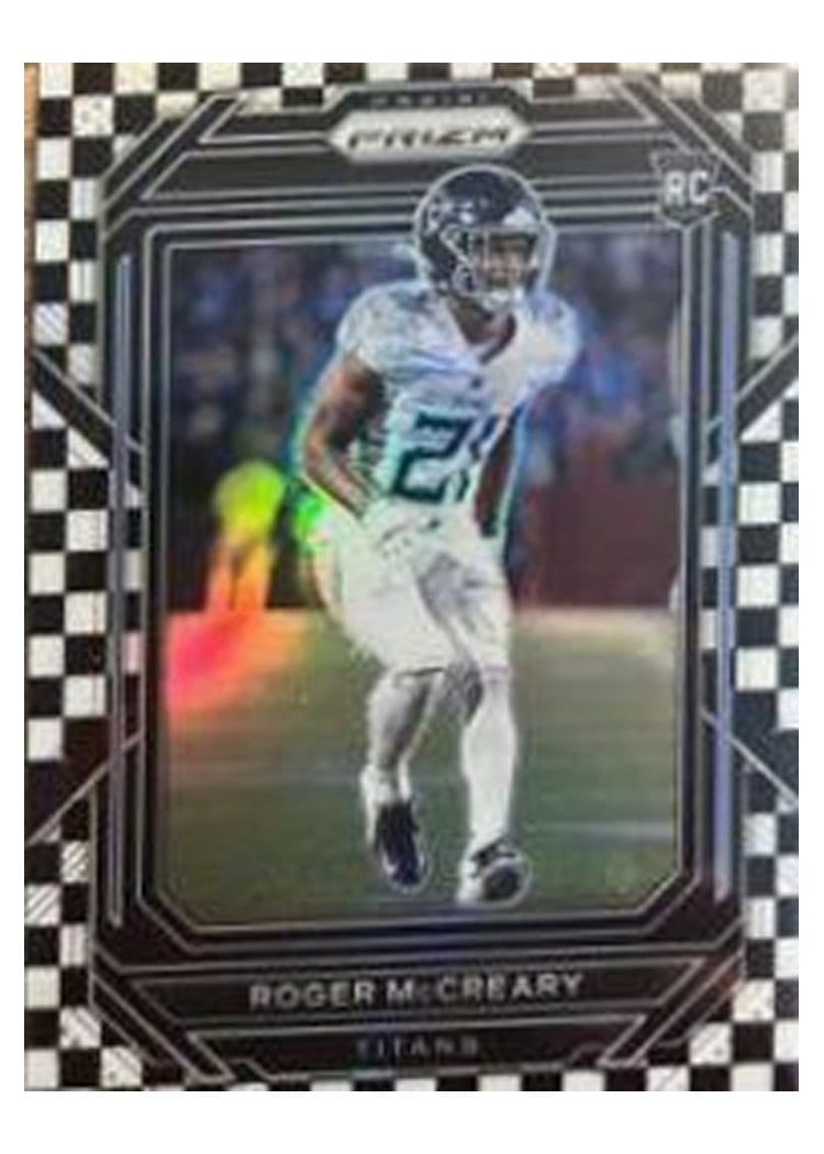 2022 Panini Prizm Base Set Roger McCreary Black White Checker #382 card
