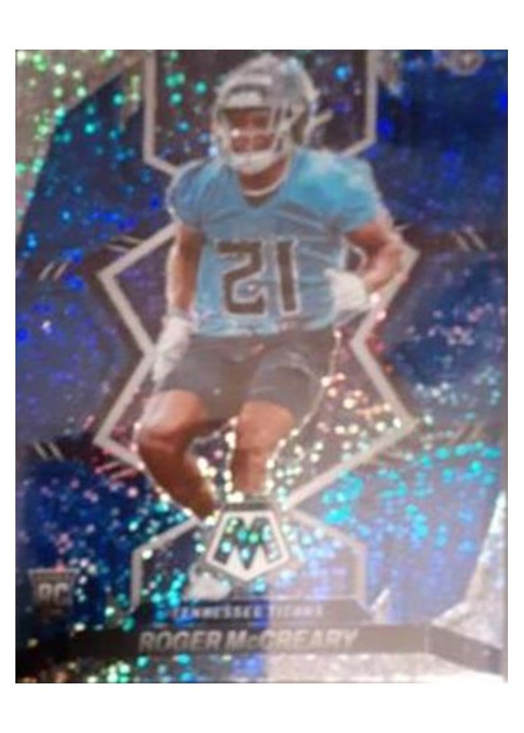 2022 Panini Prizm Base Set Roger McCreary Blue Sparkle #382 card