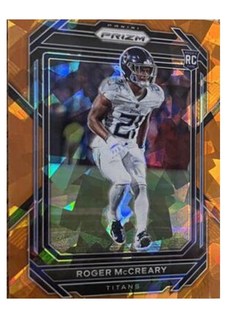 2022 Panini Prizm Base Set Roger McCreary Orange Ice #382 card