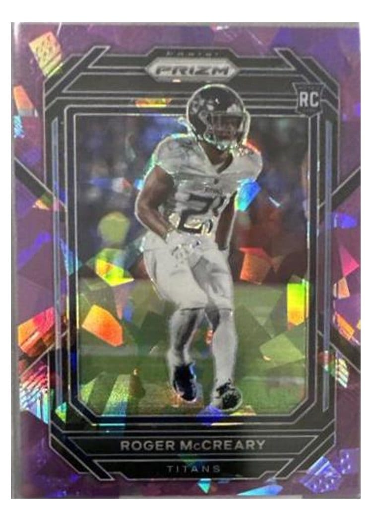 2022 Panini Prizm Base Set Roger McCreary Purple Ice #382 card