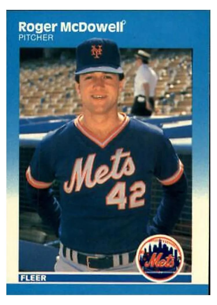 1987 Fleer Roger McDowell #16 card