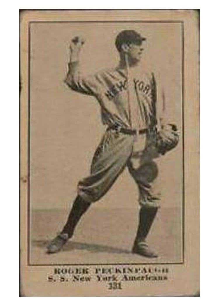 1917 Collins McCarthy Roger Peckinpaugh #131 card