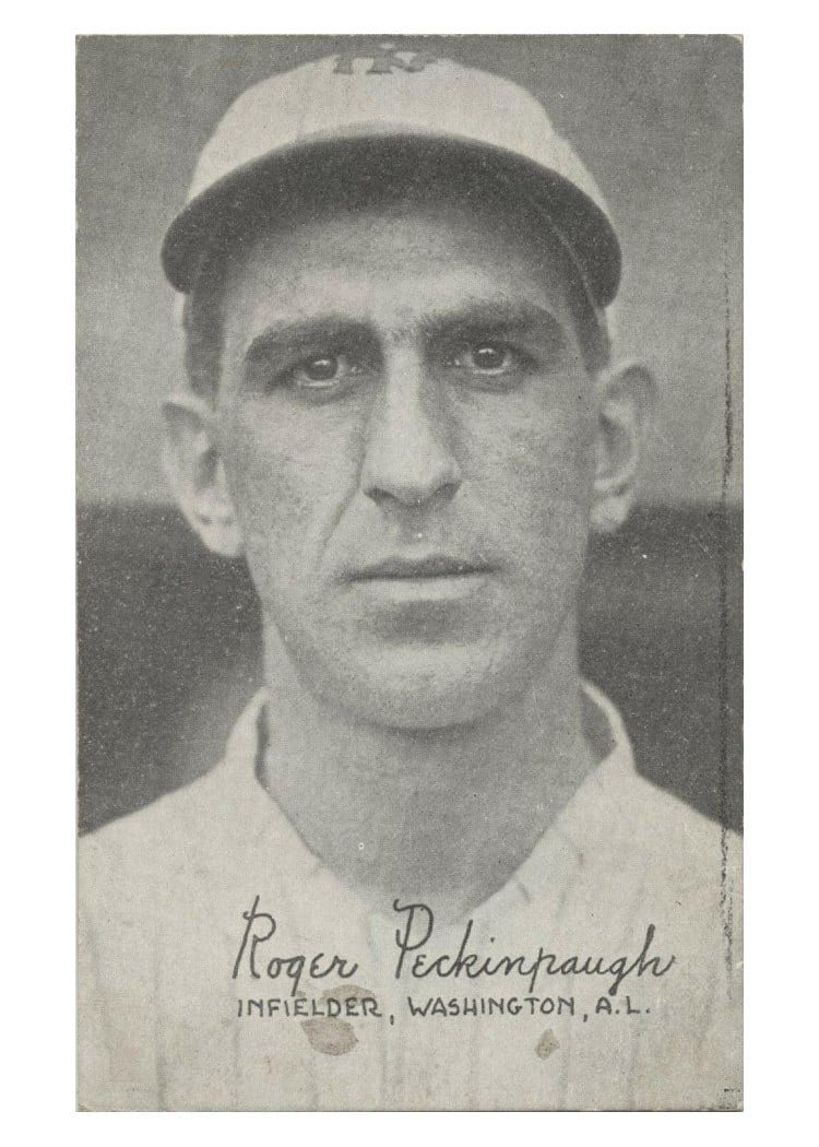 1922 Exhibits Roger Peckinpaugh card