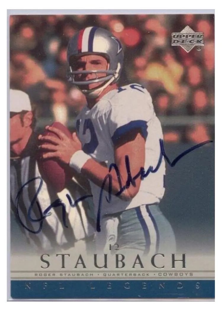 2000 Upper Deck Legends Autographs Roger Staubach card