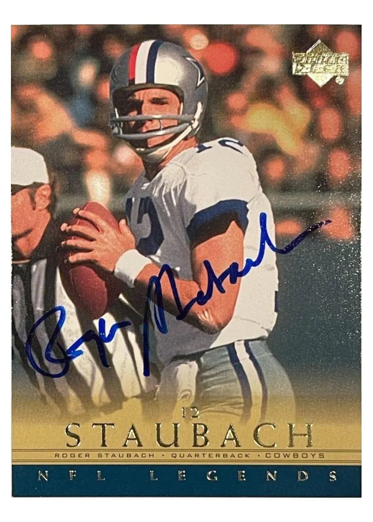 2000 Upper Deck Legends Autographs Roger Staubach card