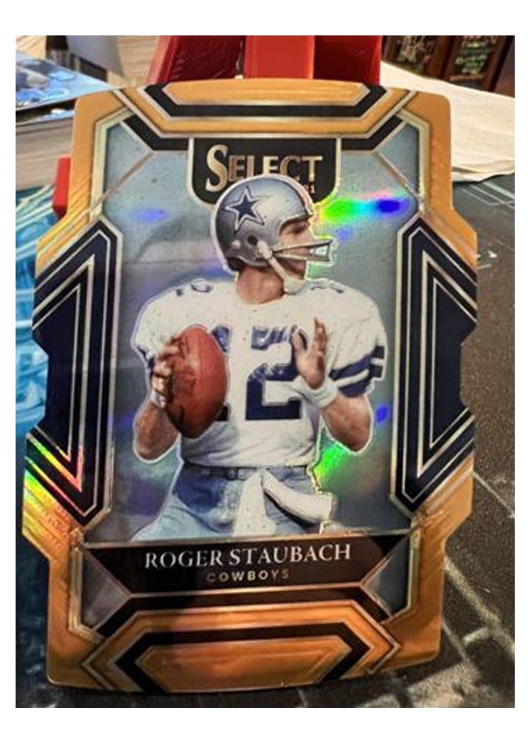 2021 Panini Select Base Set Roger Staubach Gold Die Cut #240 card