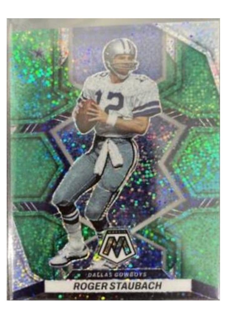 2022 Panini Mosaic Base Set Roger Staubach Green Sparkle #57 card