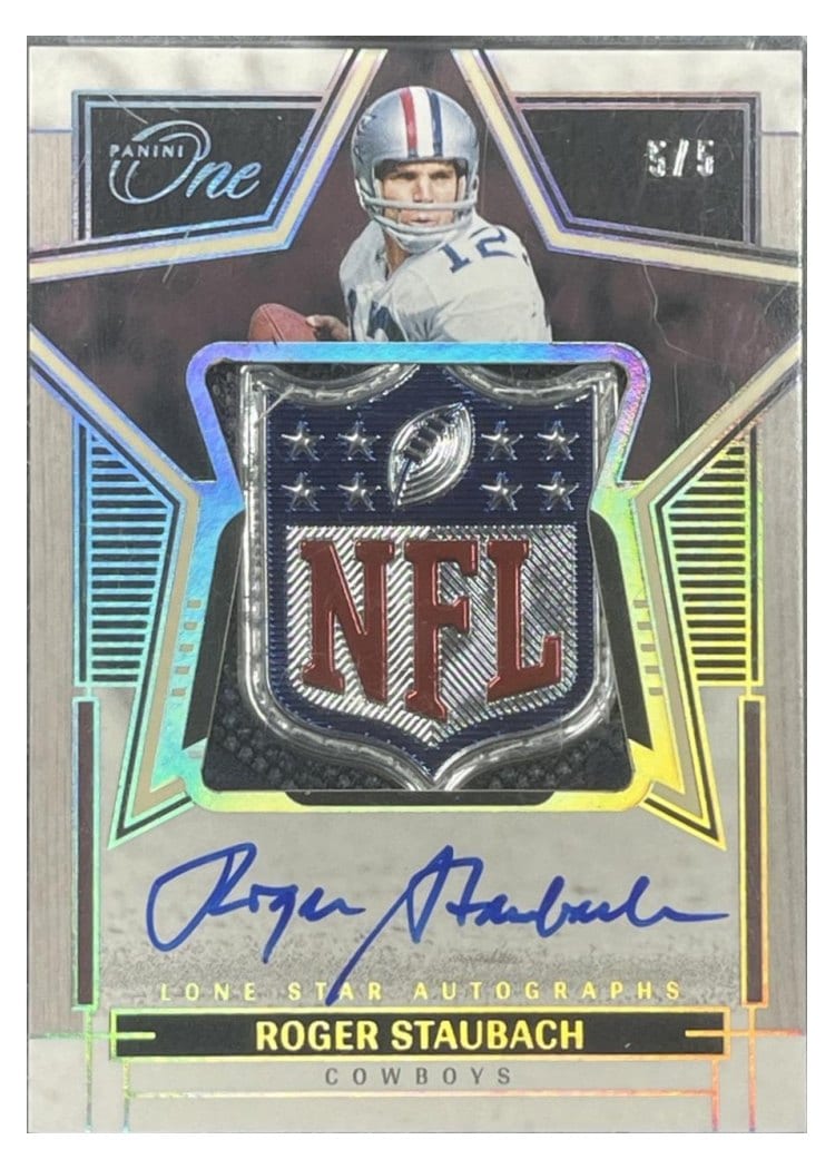 2023 Panini One Lone Star Autographs Roger Staubach #82 card