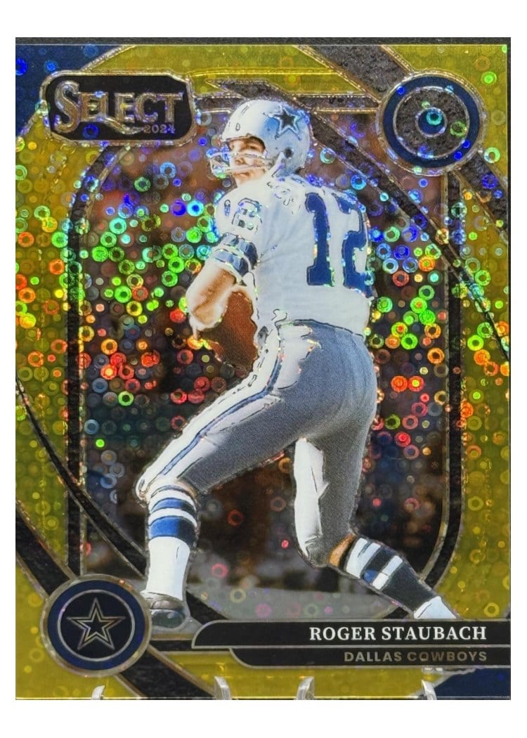2024 Panini Select Base Set Roger Staubach Gold Prizm #290 card
