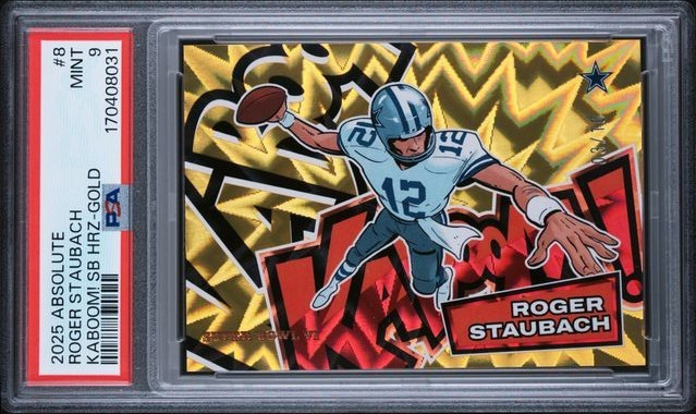 2025 Panini Absolute Kaboom! Super Bowl Horizontal Roger Staubach #8 card