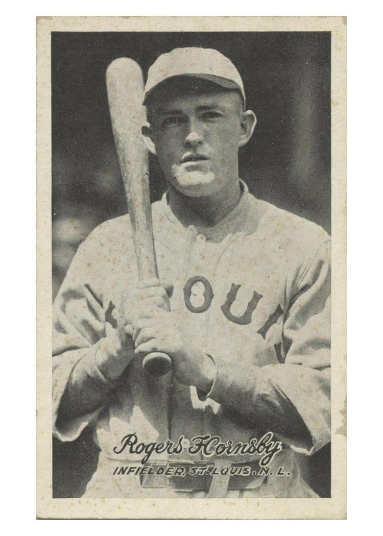 1921 Exhibits Rogers Hornsby card