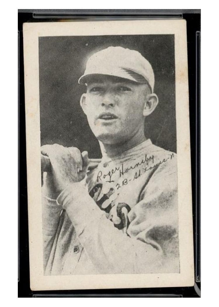 1922 W575 2 Rogers Hornsby Hand Cut card
