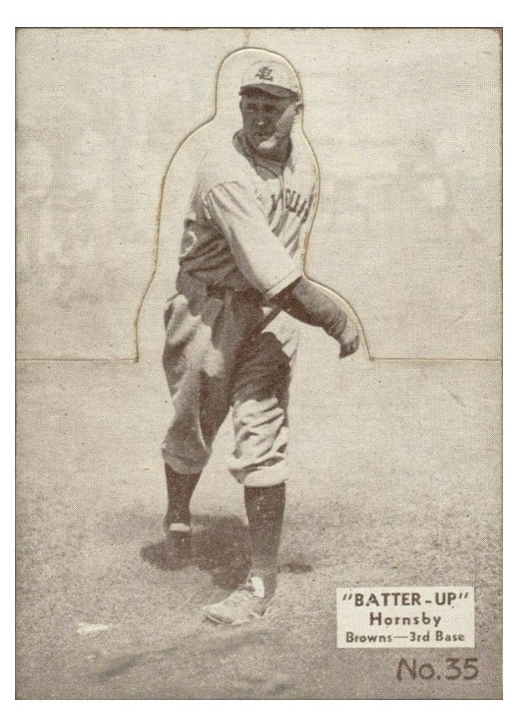 1934 Batter Up Rogers Hornsby #35 card