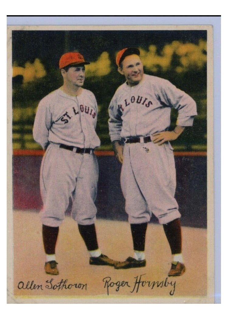 1936 R312 Rogers Hornsby card
