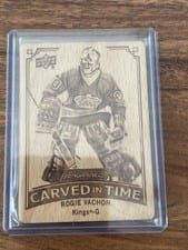 2023-24 Upper Deck Engrained Carved in Time Manufactured Wood Rogie Vachon #CT-25 card