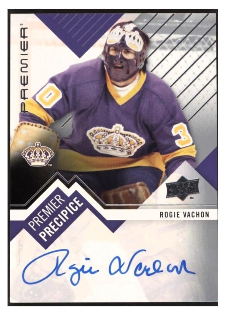 2023-24 Upper Deck Premier Premier Precipice Legends Autograph Rogie Vachon #PPL-RV card