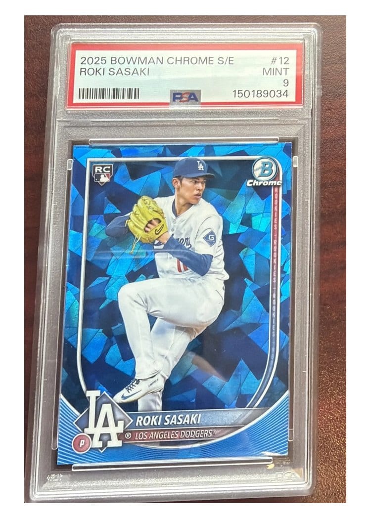 2025 Bowman Chrome Sapphire Edition Base Set Roki Sasaki #12 card