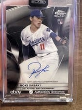 2025 Topps Chrome Black Autographs Roki Sasaki #CBA-RS
