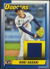 2025 Topps Update 1990 Topps Baseball Relics Roki Sasaki #90RU-RS