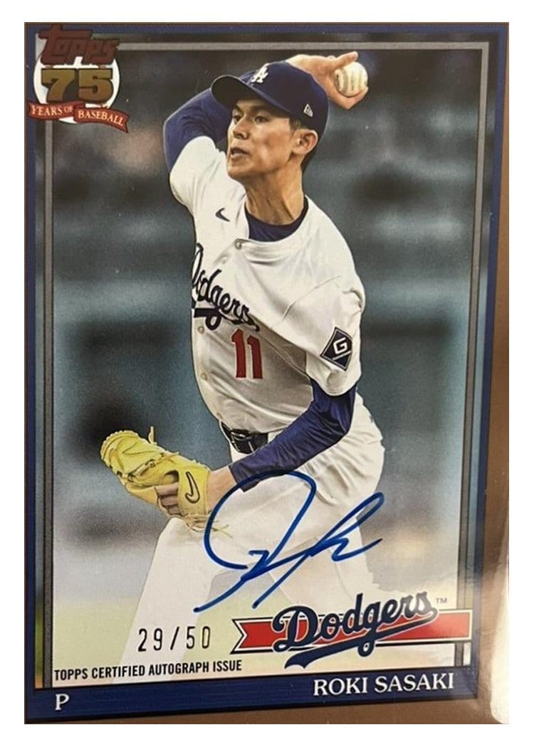 2026 Topps 1991 Topps Autographs Roki Sasaki #91A-ROKI card