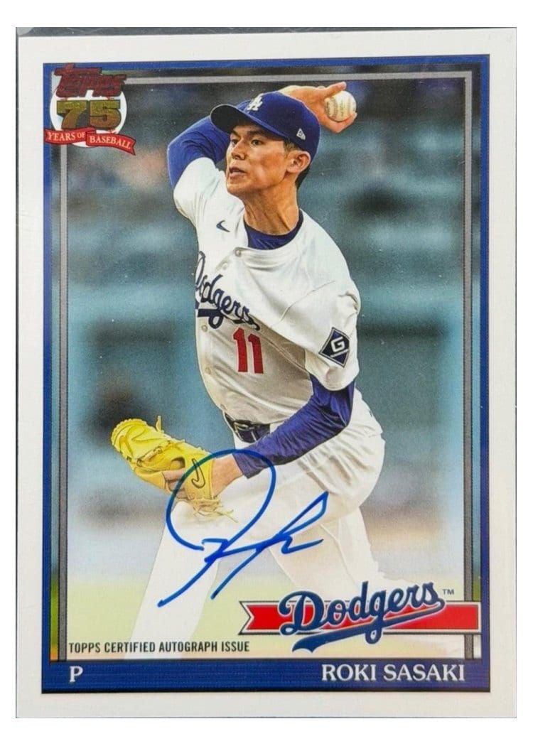 2026 Topps 1991 Topps Autographs Roki Sasaki #91A-ROKI card