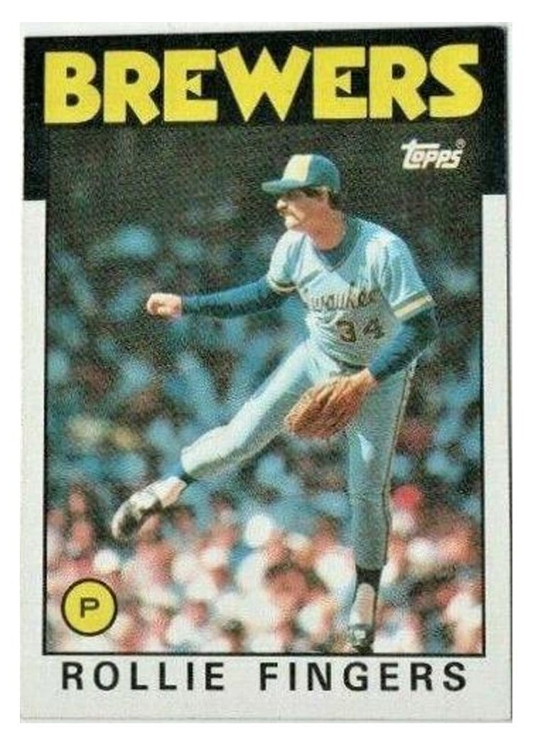 1986 Topps Rollie Fingers #185 card